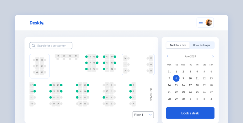 How did I design a platform for desk booking?