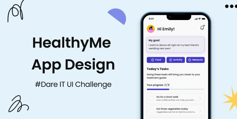 I received an honorable mention in the Dare IT UI Challenge